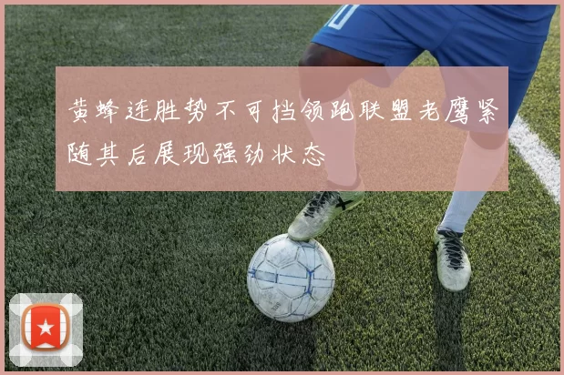 黄蜂连胜势不可挡领跑联盟老鹰紧随其后展现强劲状态